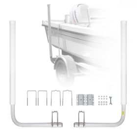 VEVOR Marine Trailer Guide Set, 60'' Flexibly Adjustable, Dual Rust-Resistant Steel Supports with PVC Covering, Ideal for Ski, Fishing