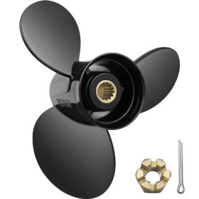 VEVOR Outboard Propeller, Replace for OEM 765183, 3 Blades 13 1/4" x 17" Pitch Aluminium Boat Propeller