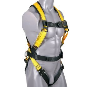 VEVOR Safety Harness, Full Body Harness, Safety Harness Fall Protection with Added Padding, and Side Rings and Dorsal D-Rings and a Lanyard