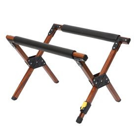 Folding Cooler Stand Frame Aluminum Alloy Adjustable Foldable Portable Outdoor Camping Ice Box Stand Holder Wood Grain Color